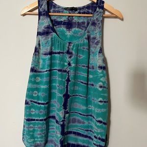 Tie dyed silk tank
